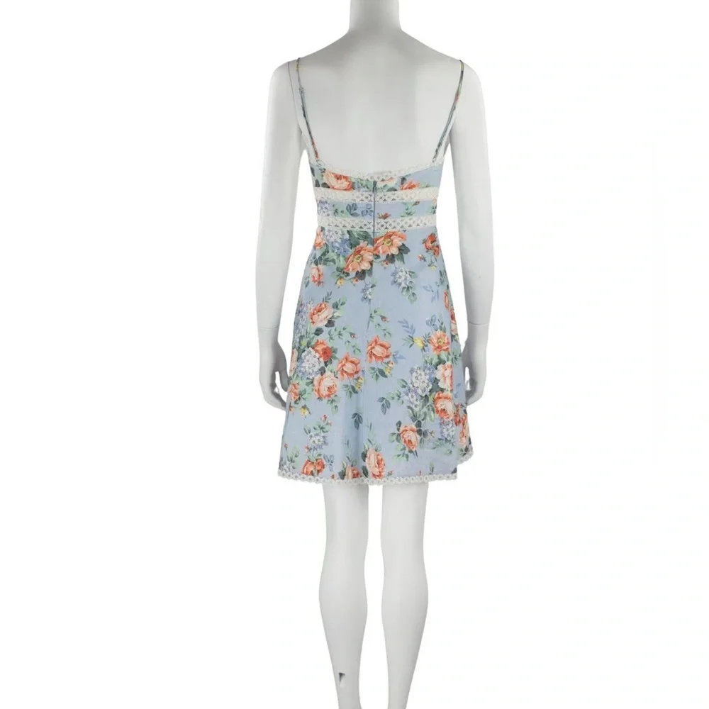 Zimmermann Blue Floral Mini Dress - Picture 5 of 9